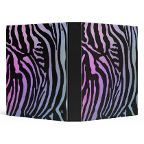 Funky Zebra Pastel Rainbow Binder