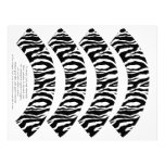 Funky Zebra Print Cupcake Wrappers Personalized Letterhead