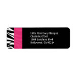 Funky Zebra-Print Labels labels