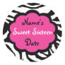 Funky Zebra "Sweet Sixteen" Stickers