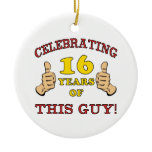 Funny 16th Birthday For Boys Christmas Ornament