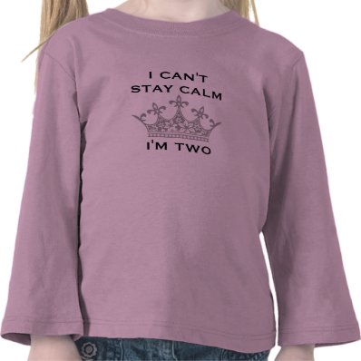Funny 2nd Birthday I Can&#39;t Stay Calm I&#39;m Two W01 T-shirt