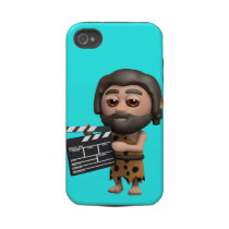 Funny 3d Caveman Film Director(editable) Iphone 4 Tough Covers