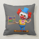 Funny 3d Clown with Abacus (editable) Pillows