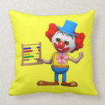 Funny 3d Clown with Abacus (editable) Pillows