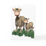 Funny 3D Cows Greeting Card