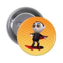 Funny 3d Dracula Skateboarding Buttons
