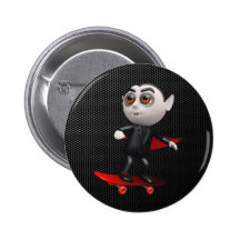 Funny 3d Dracula Skateboarding Pin