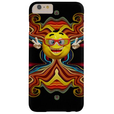 Funny 3d smiley with peace sign iphone case