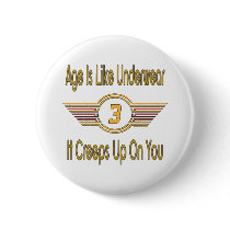Funny 3rd Birthday Gift buttons