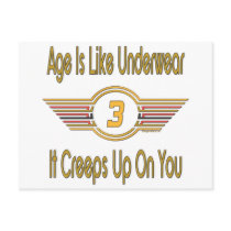 Funny 3rd Birthday Gift postcards