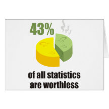 Funny - 43% of all statistics are worthless card