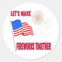 Funny 4th of July Round Sticker