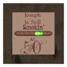 FUNNY 50th Birthday Cigar Invitations
