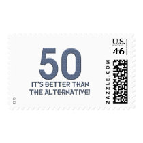 Funny 50th Gift Ideas. Postage Stamps