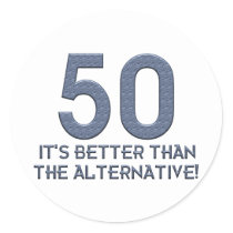 Funny 50th Gift Ideas. stickers by 50thbirthdaygifts