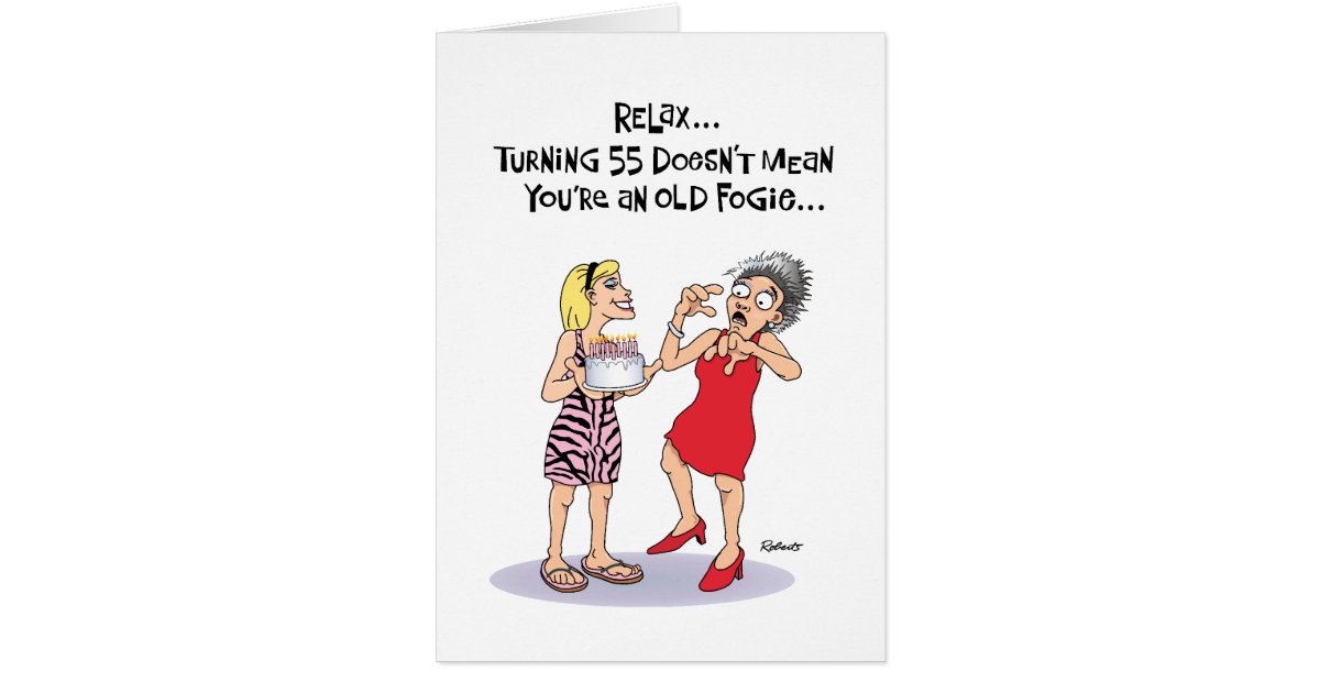 Funny 55th Birthday Wishes for Her Card | Zazzle