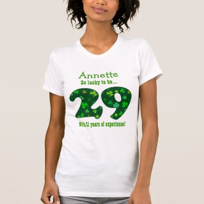Funny 60th Birthday Shamrock Number Custom Name 3 Tee Shirts