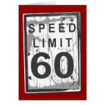 Funny 60th Birthday Speed Limit Thank You Notecard