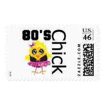 Funny 80s Chick Postage