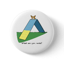 Funny A-Frame Corgi Agility buttons