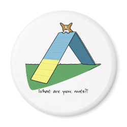Funny A-Frame Corgi Agility magnet