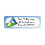 Funny A-Frame Corgi Agility Return Address Labels