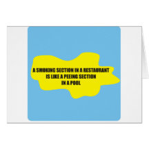 Funny - A smoking section in a restaurant Greeting Cards