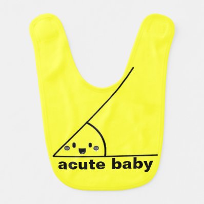 Funny acute angle geeky baby bib