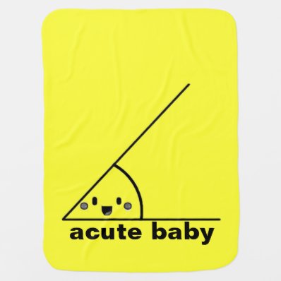 Funny acute angle geeky baby blankets