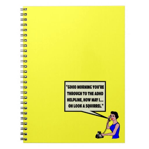 Funny Adhd Spiral Notebook Zazzle