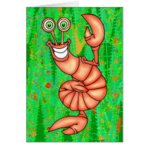 Funny Aerobic Lobster Greeting Card