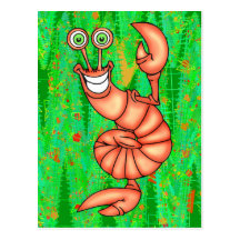 Funny Aerobic Lobster Post Card