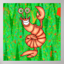 Funny Aerobic Lobster Posters