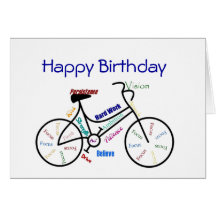Funny Age Birthday Bike, Cycling, Sport, Hobby Greeting Cards