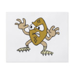 funny aggressive mean football cartoon character flyers