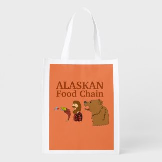 Funny Alaska Souvenir Food Chain Bear and Mosquito