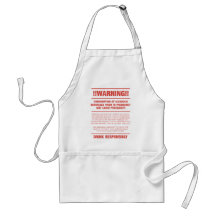 Funny alcohol and pregnancy warning aprons