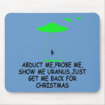 Funny alien abduction mouse pads