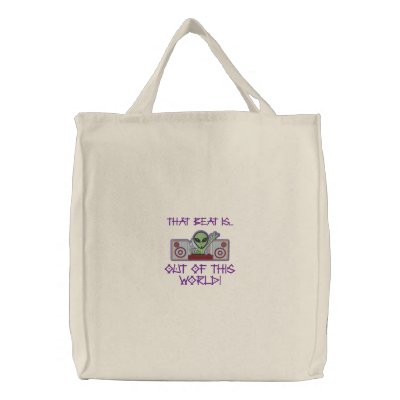 Funny Alien Dee Jay,  Beat is Out of This World! Canvas Bag by silly_strings