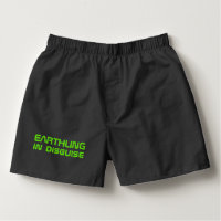 Funny Alien Gift for Men Earthling in Disguise Boxers