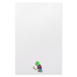 funny alien ice hockey player personalized stationery