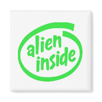 Funny alien fridge magnets