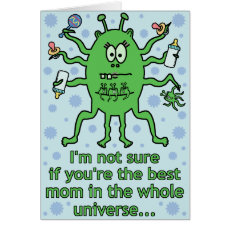 Funny Alien Mother's Day Card=