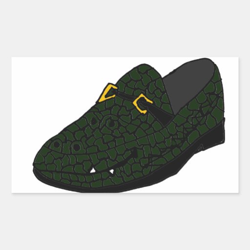 Funny Alligator Shoe Art Stickers Zazzle