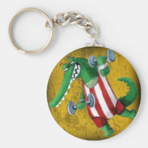 Funny Alligator the Mighty Athlete Key Chains