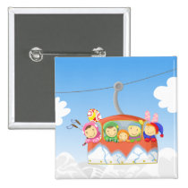 Funny alpine lift with sportmen button buttons