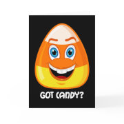 Funny and cute candy Halloween card