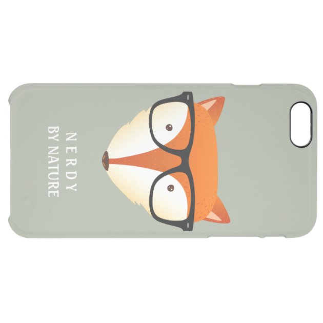 Funny and Cute Hipster Fox Nerdy By Nature Uncommon Clearlyâ„¢ Deflector iPhone 6 Plus Case-5