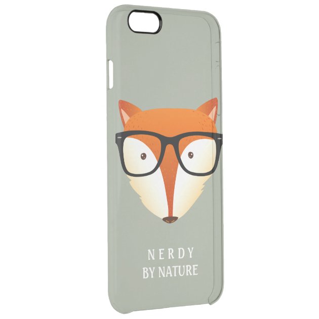 Funny and Cute Hipster Fox Nerdy By Nature Uncommon Clearlyâ„¢ Deflector iPhone 6 Plus Case-2